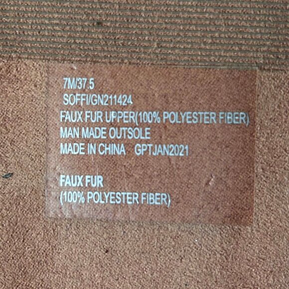 NWOT BCBGeneration Pink Fur Crisscross Slippers w/ Logo Heel Strap Womens Size 7 - Picture 8 of 8